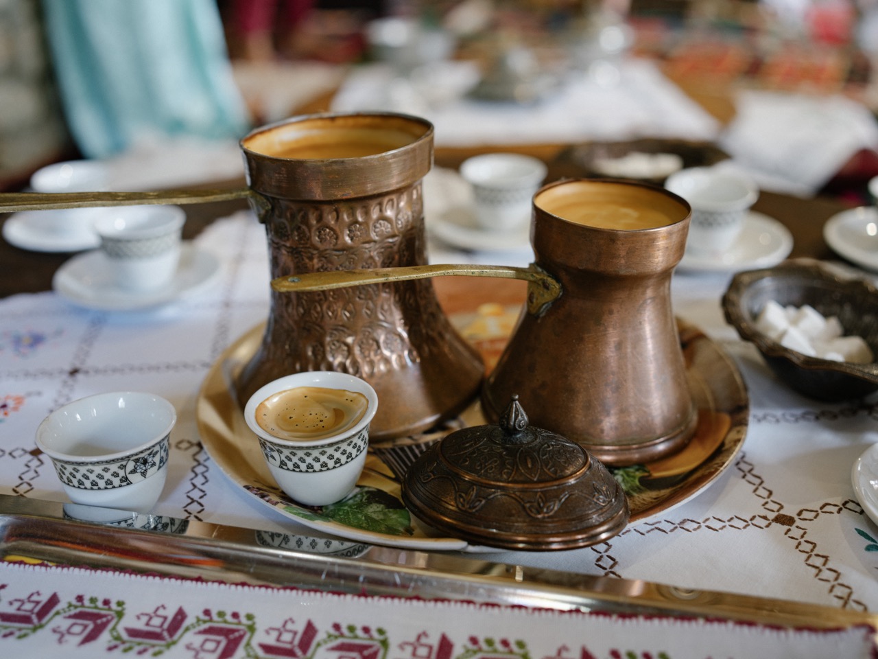 Brewing traditional Bosnian coffee at the workshop